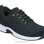 mx Orthofeet mujer punto coralino elástico zapatillas negro 8J2649