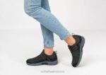 mx Orthofeet mujer punto elástico elba zapatos casuales negro 8J2692 - Image 2