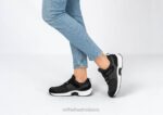 mx Orthofeet mujer punto elástico joelle zapatos casuales negro 8J2690 - Image 2