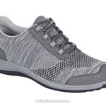 mx Orthofeet mujer punto elástico palma zapatos casuales gris 8J26102