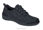 mx Orthofeet mujer punto elástico palma zapatos casuales negro 8J26101