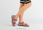 mx Orthofeet mujer Venecia sandalias rojo 8J262 - Image 2